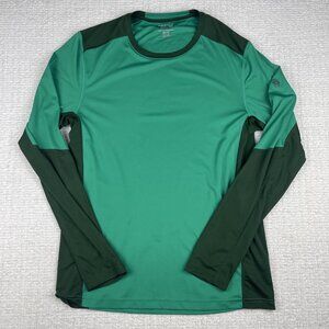 Mountain Hardwear Shirt Men M Green Running Long Sleeve Lightweight Stretch Read